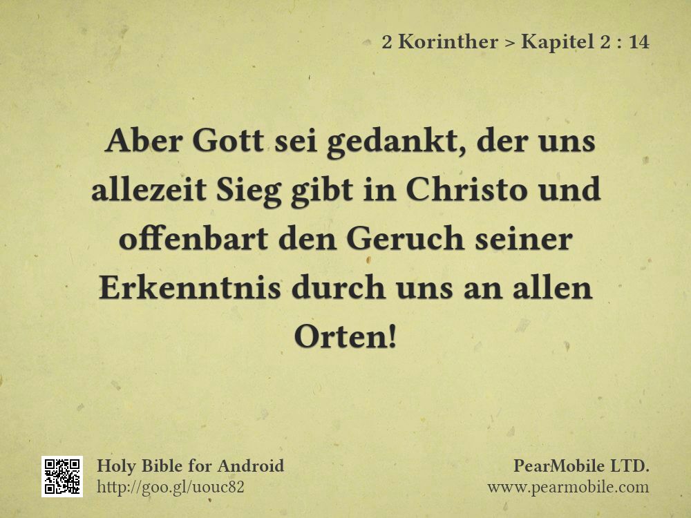 2 Korinther, Kapitel 2:14